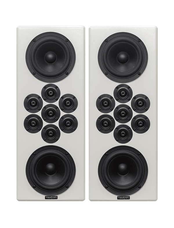 Light Gray Tekton Design Dynamite Monitor HiFi Loudspeakers - pair